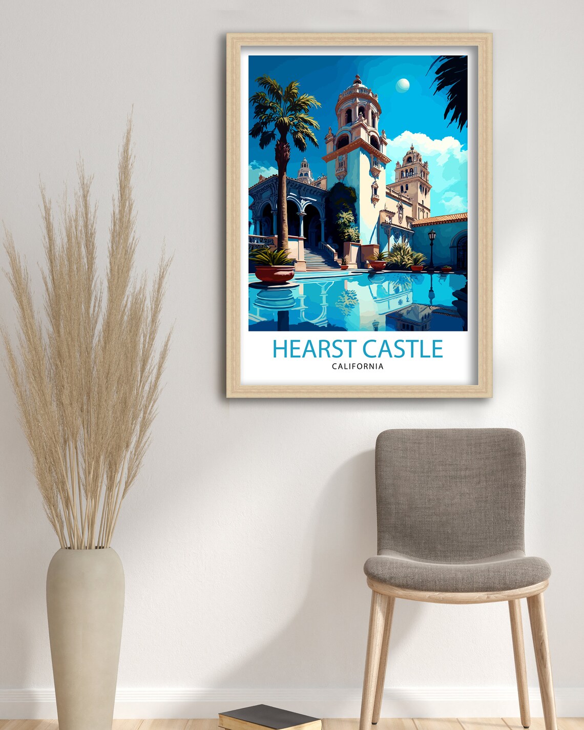 Hearst Castle California Travel Poster, Home Decor - Image 3