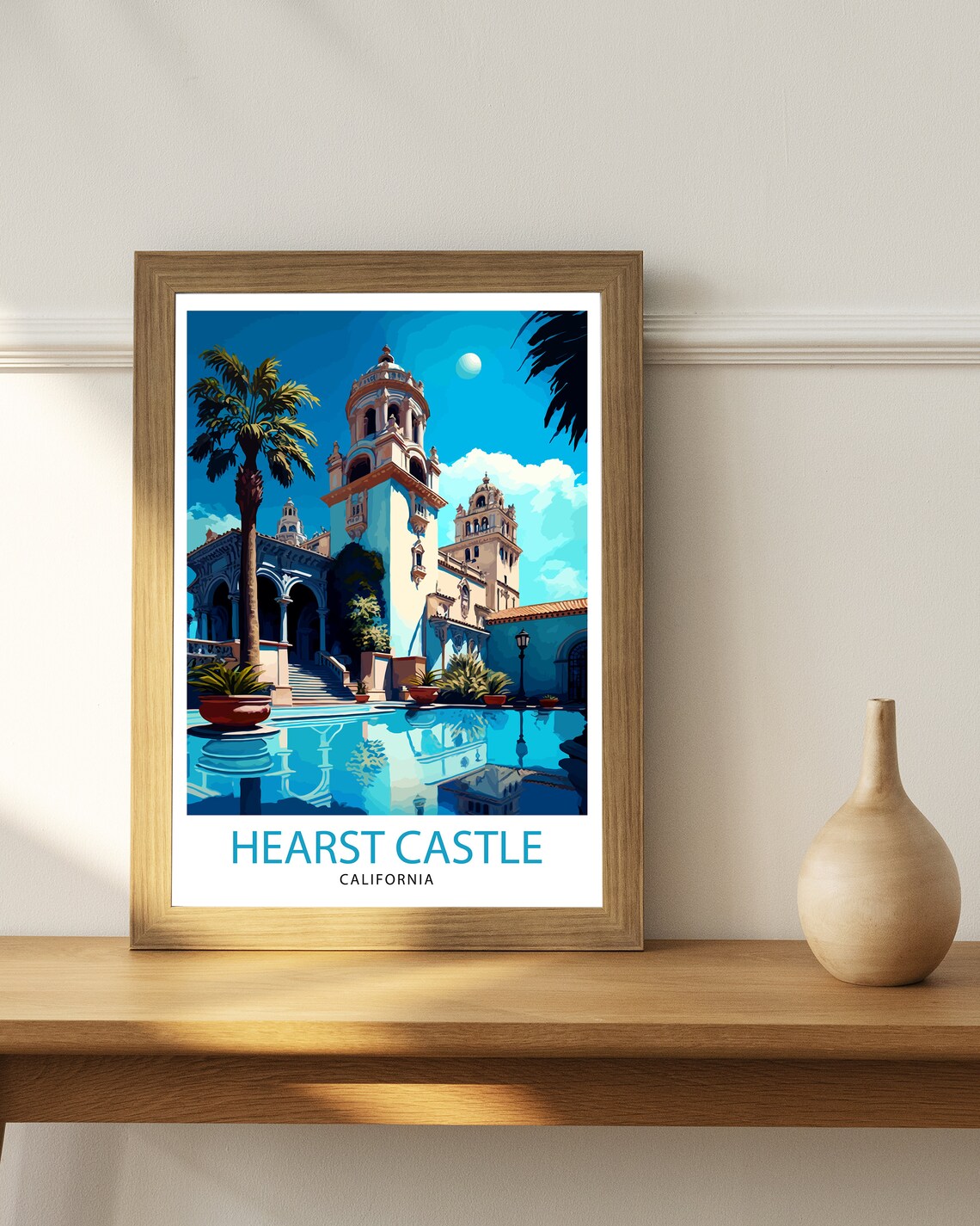 Hearst Castle California Travel Poster, Home Decor - Image 2