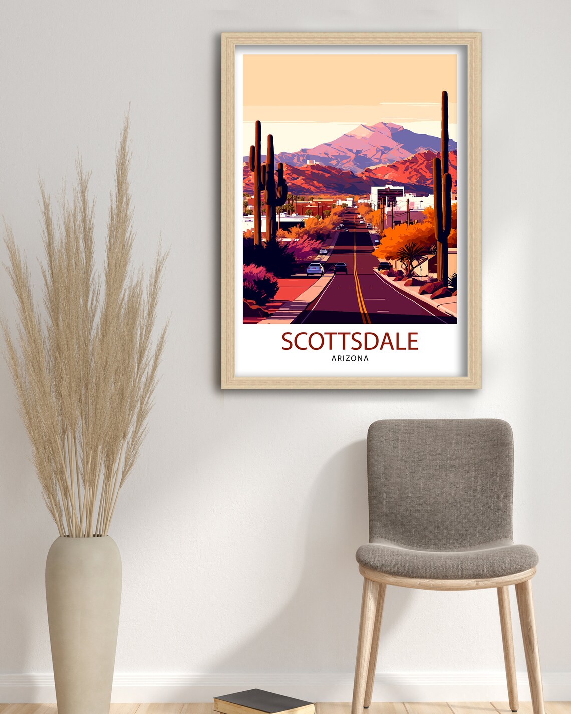 Scottsdale Arizona Travel Poster, Southwest Art Print - Image 3