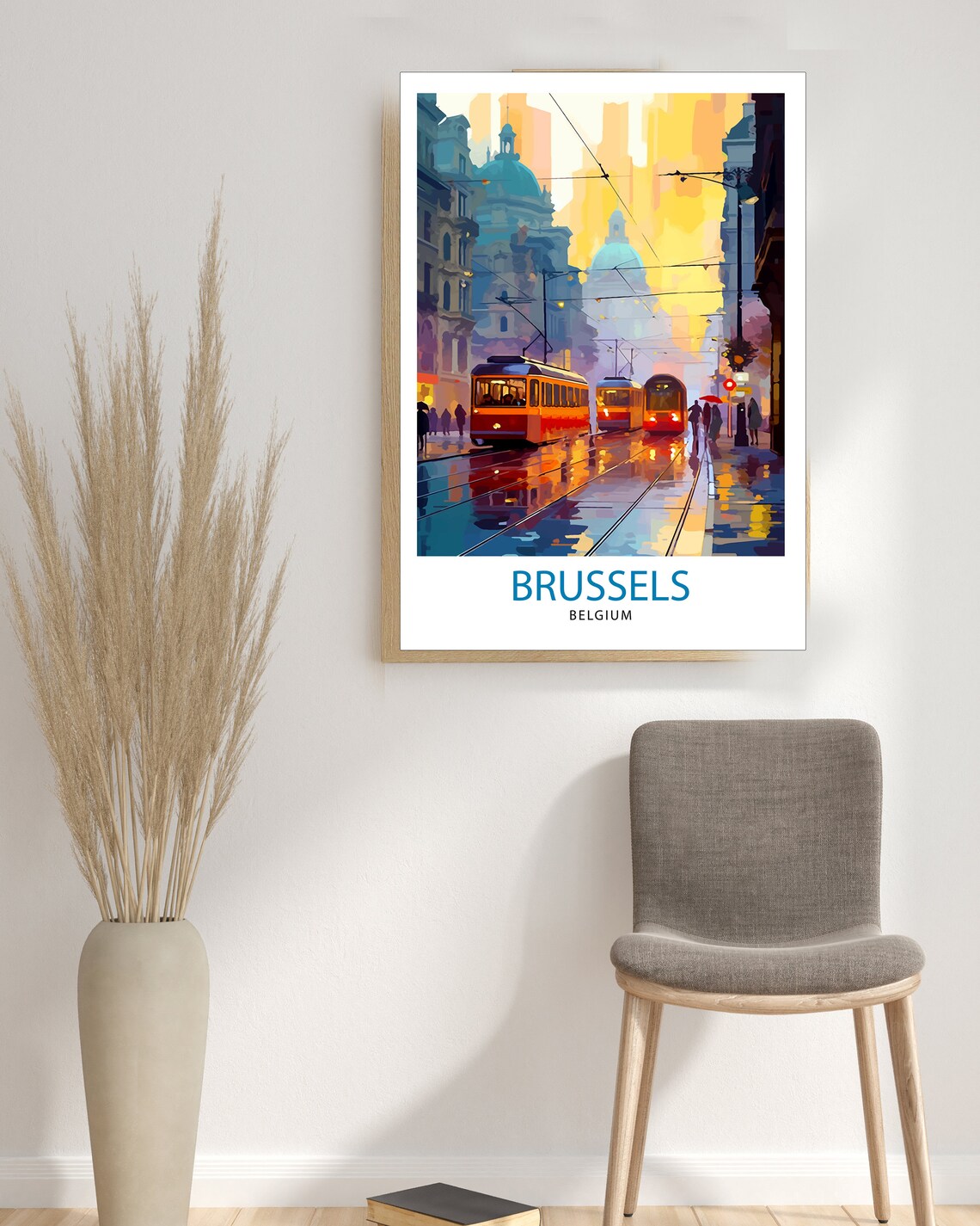 Brussels Belgium Travel Poster, European Wall Decor - Image 3