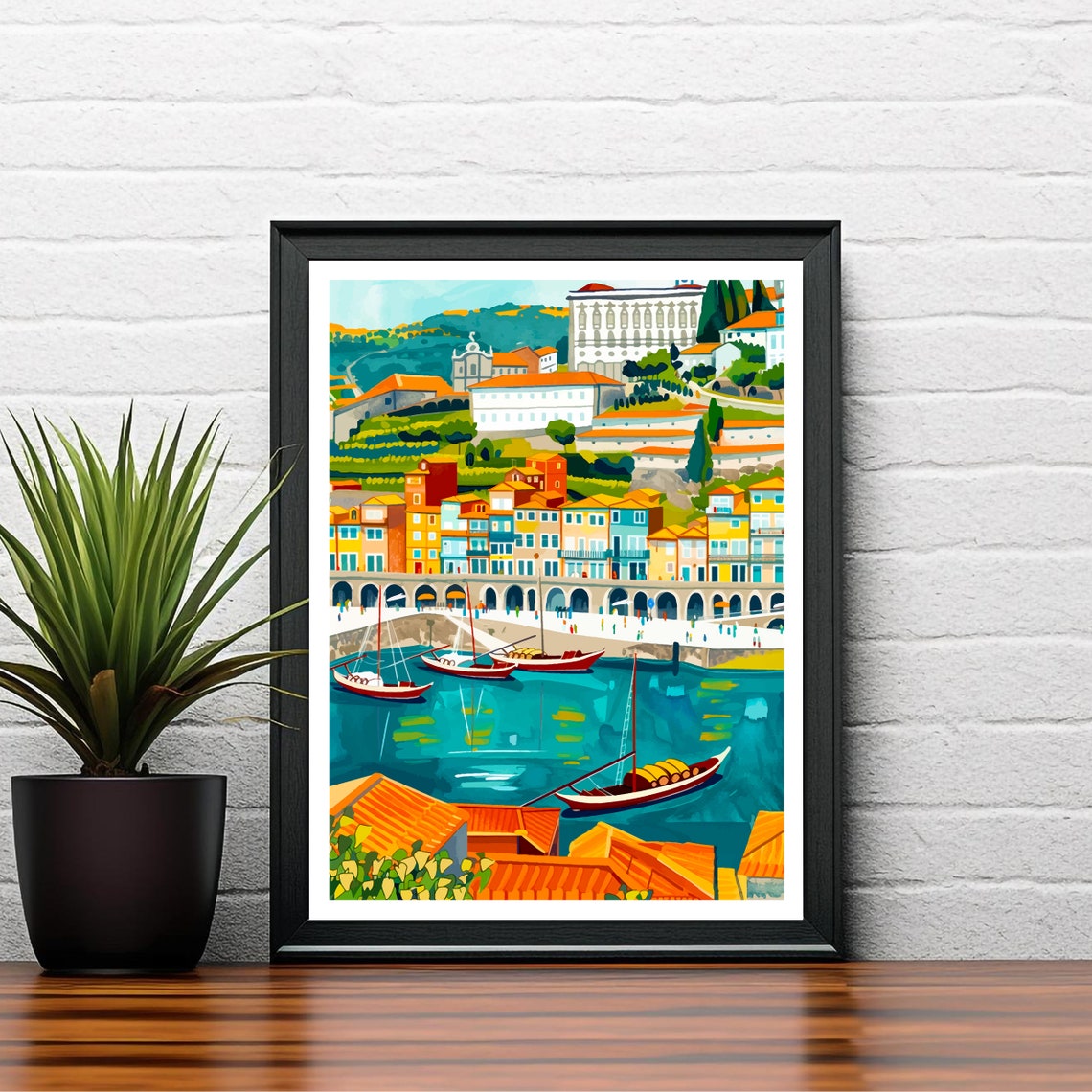 Porto Portugal Travel Print Wall Decor Wall Art Porto Wall Hanging Home Dcor Porto Gift Art Lovers Portugal Art Lover Gift Print Art - Image 2