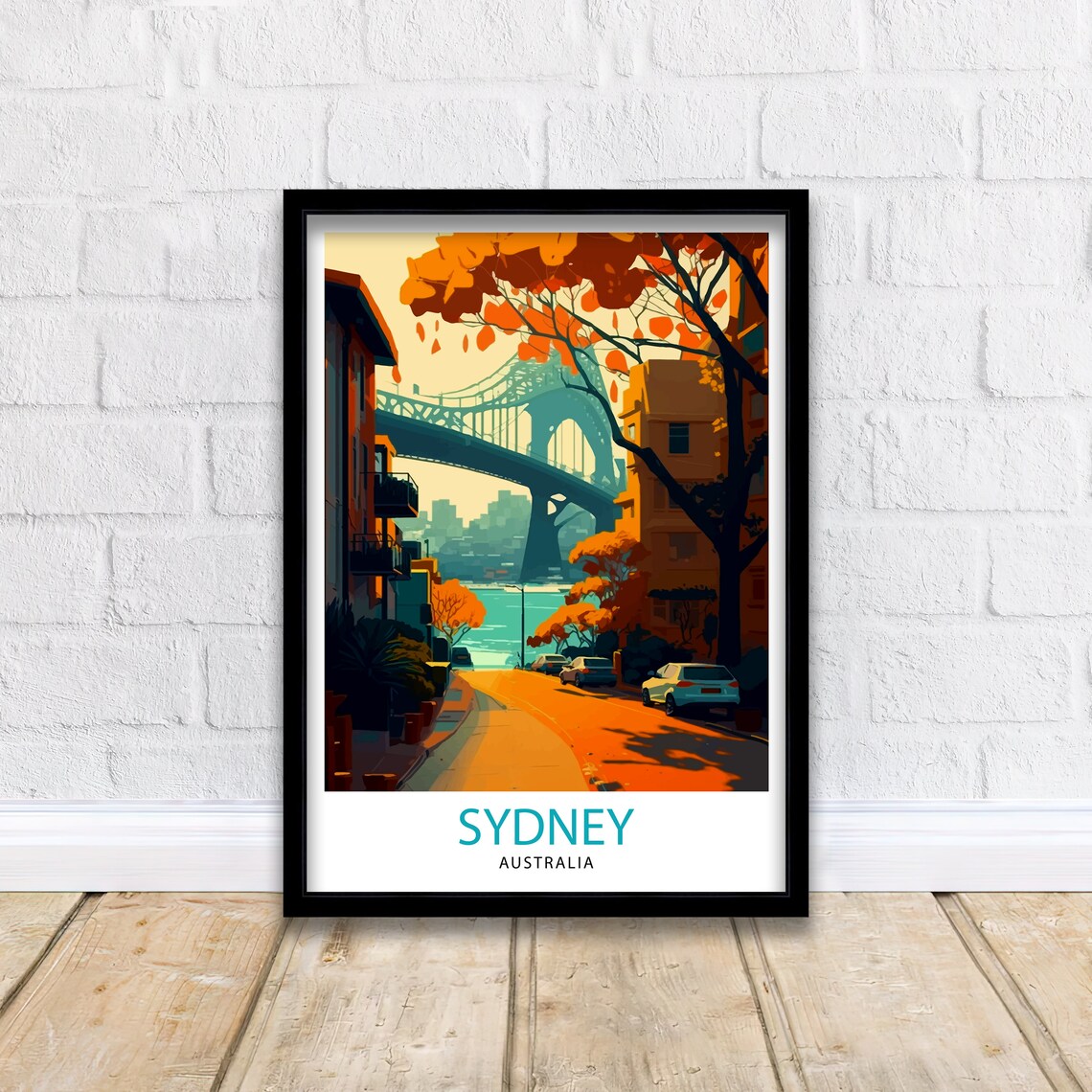 Sydney Australia Vintage Travel Poster, Home Decor - Image 2