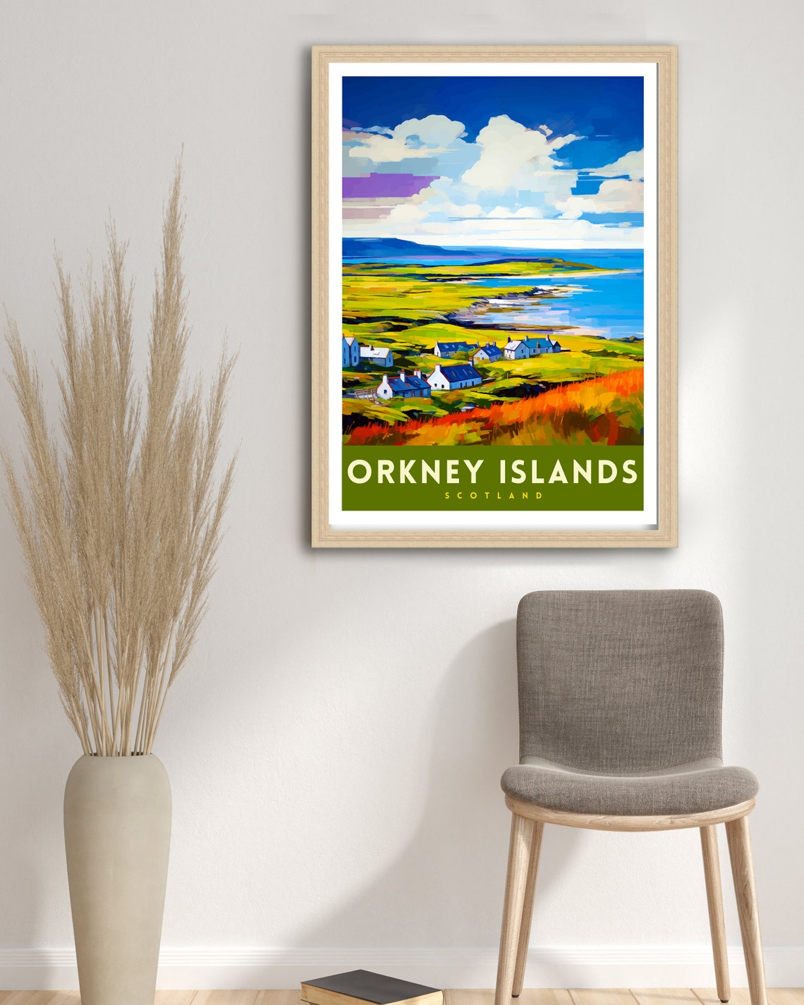 Orkney Islands Scotland Coastal Village Turquoise Seaside Poster - Image 3
