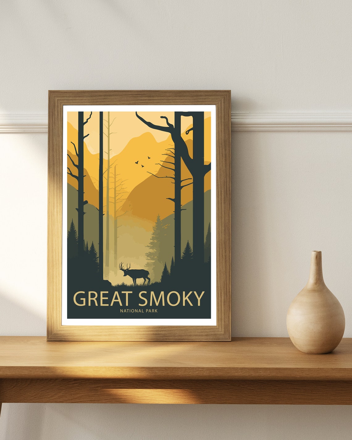 Great Smoky Mountain Travel Print Smoky Mountains Great Smoky National Park National Park Print Wall Art National Park Poster - Image 3