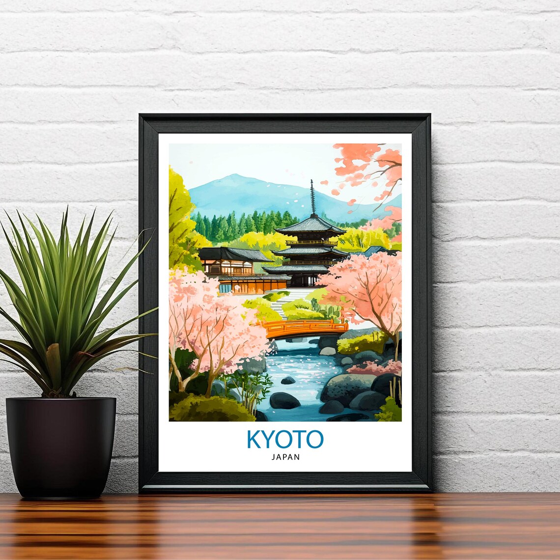 Kyoto Japan Travel Poster, Scenic Landscape Print - Image 2