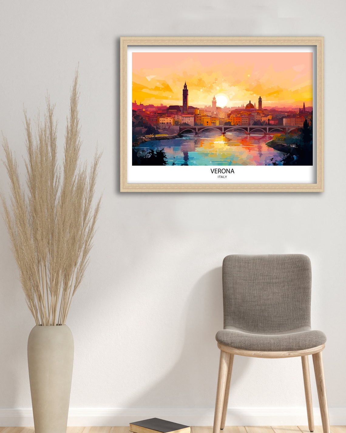 Verona Travel Print Verona Wall Decor Verona Home Living Decor Verona Italy Illustration Travel Poster Gift For Verona - Image 2