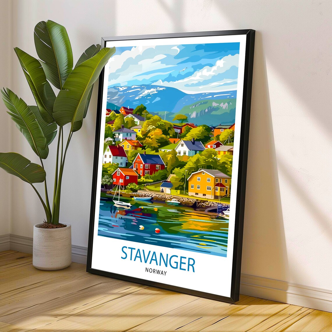 Stavanger Norway Travel Poster, Europe Wall Decor - Image 3