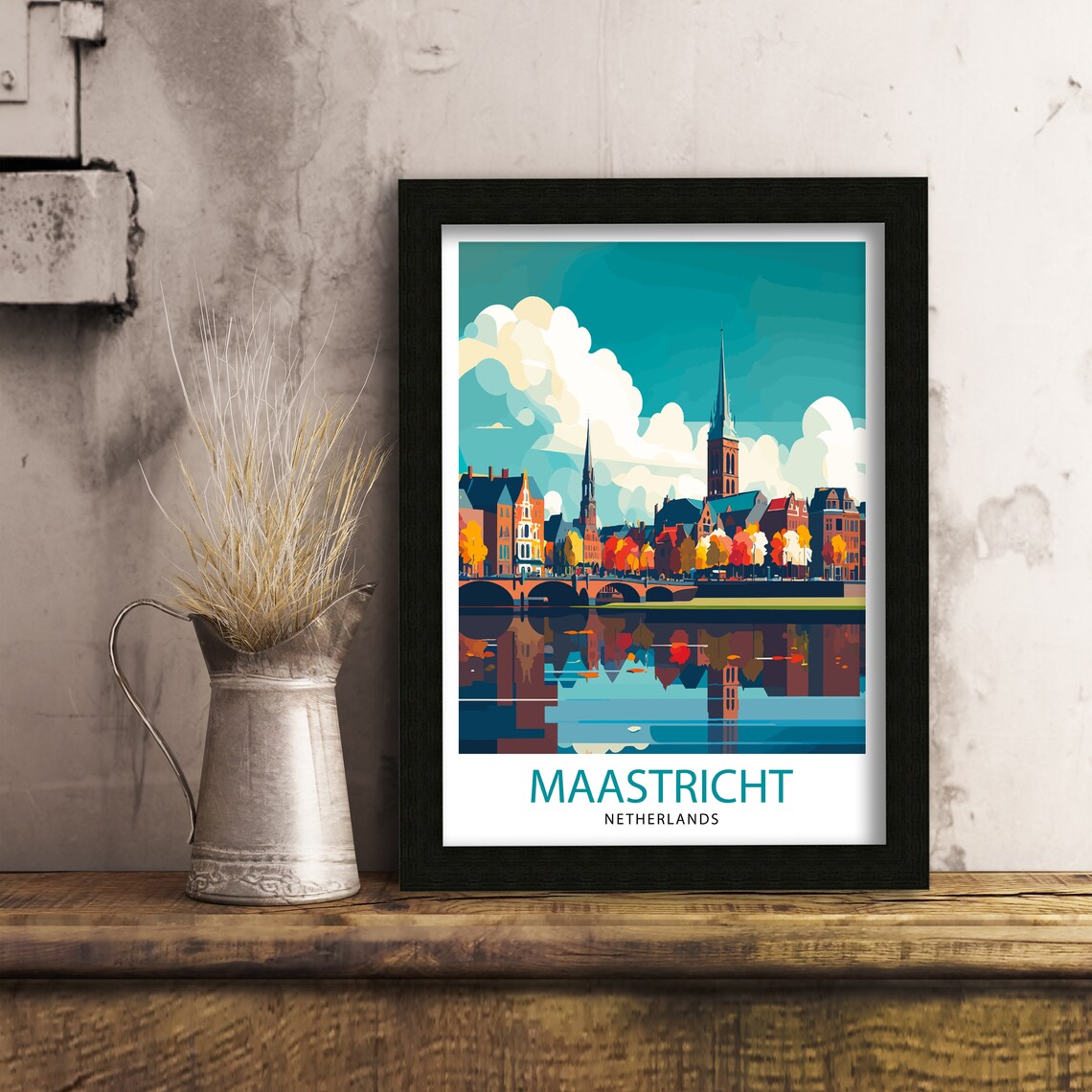 Maastricht Netherlands Travel Poster, Home Decor - Image 3
