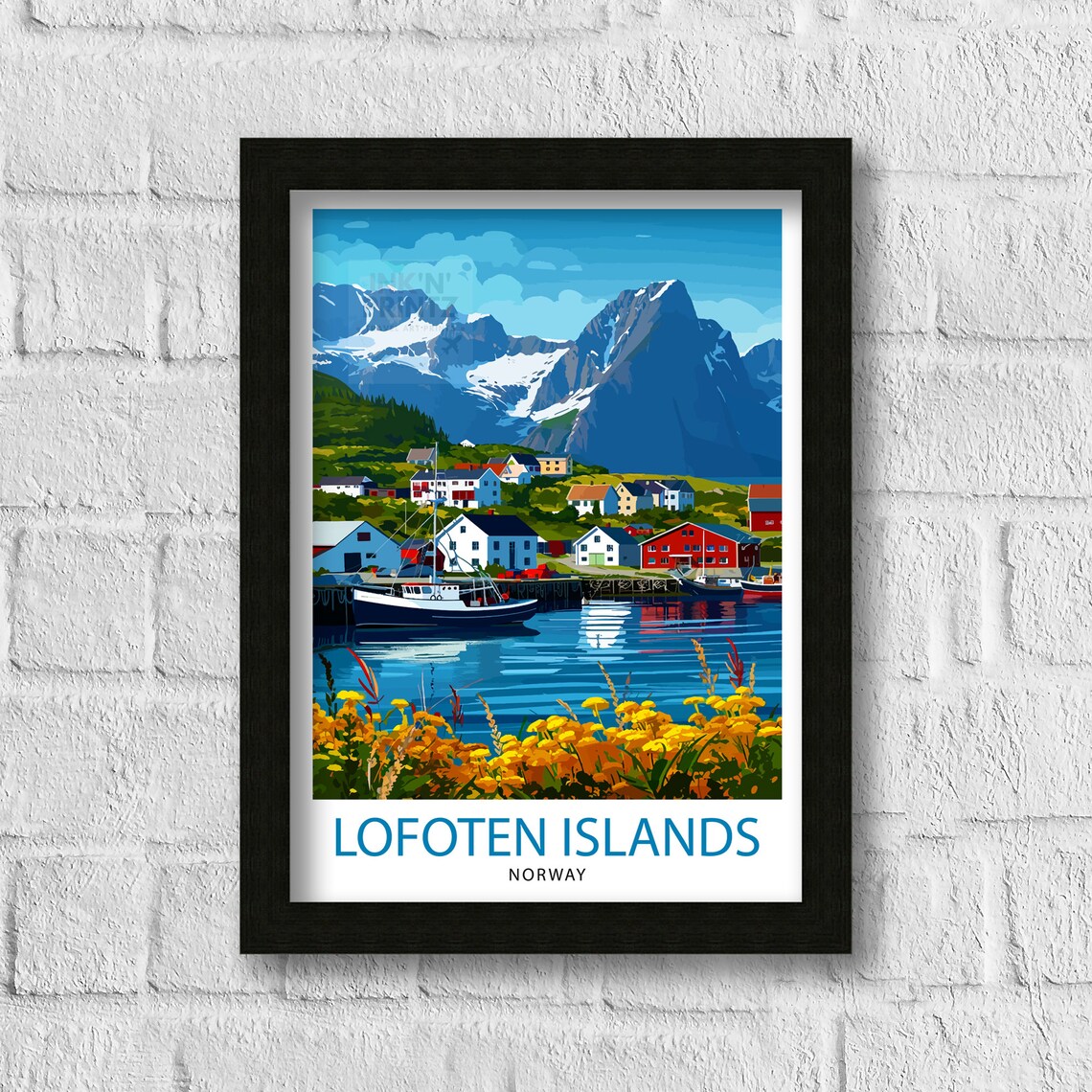 Lofoten Islands Travel Poster, Norway Wall Decor - Image 3