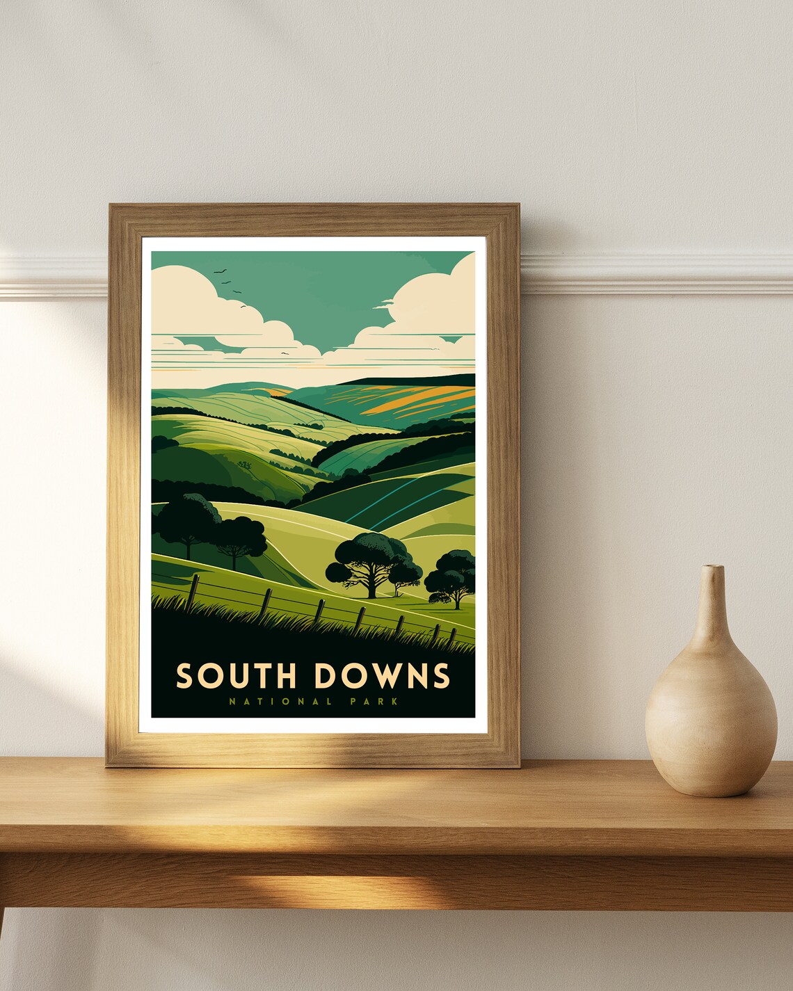 South Downs Travel Poster, Landscape Wall Decor - Image 3