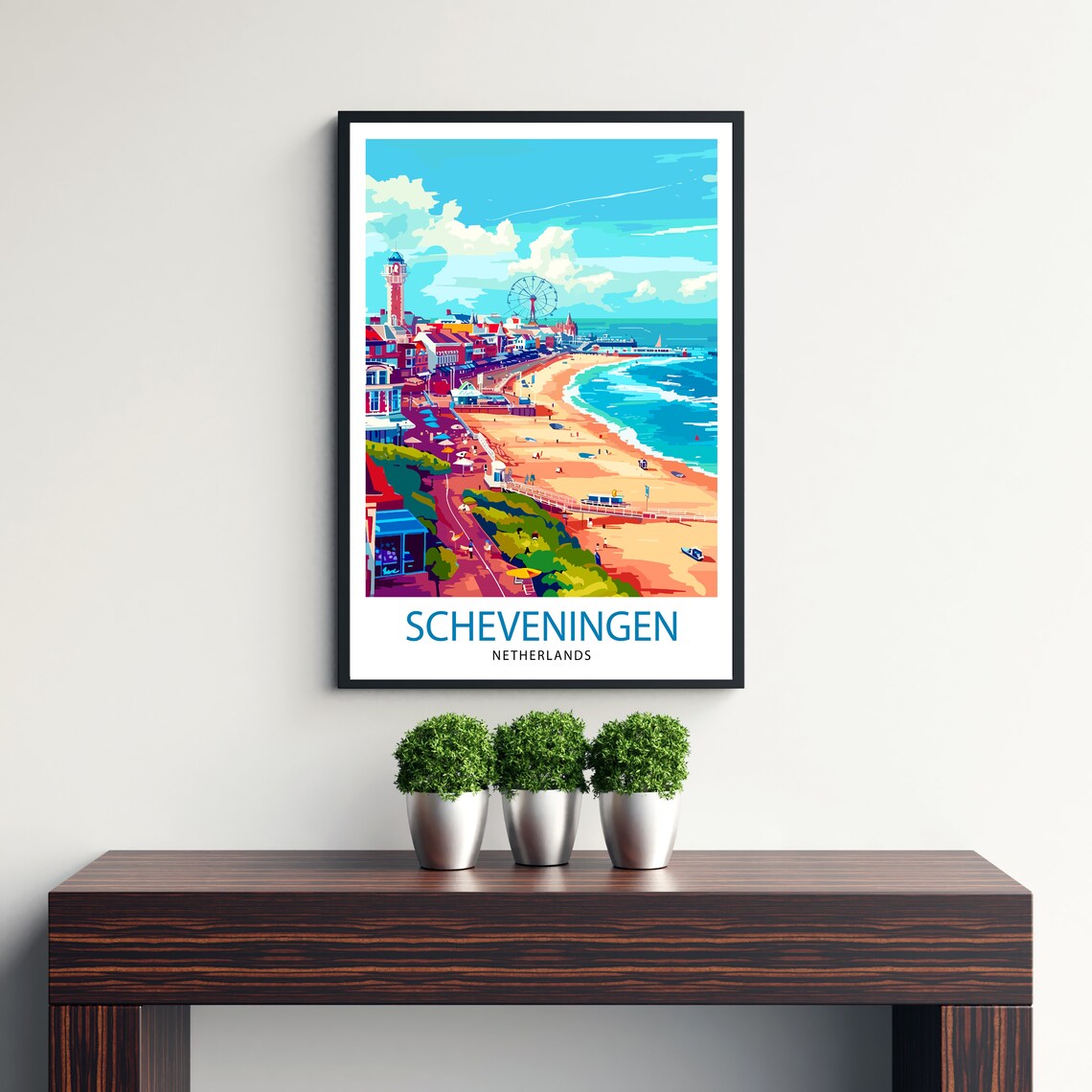 Scheveningen Netherlands Travel Poster, Place Wall Decor - Image 3
