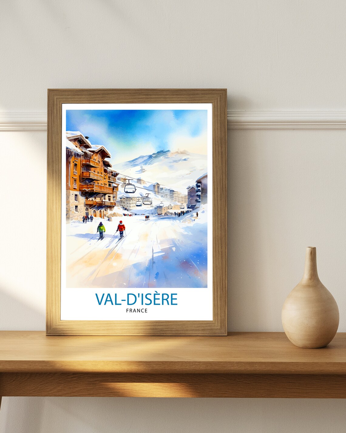 Val Disre France Travel Poster, Ski Destination Art - Image 2