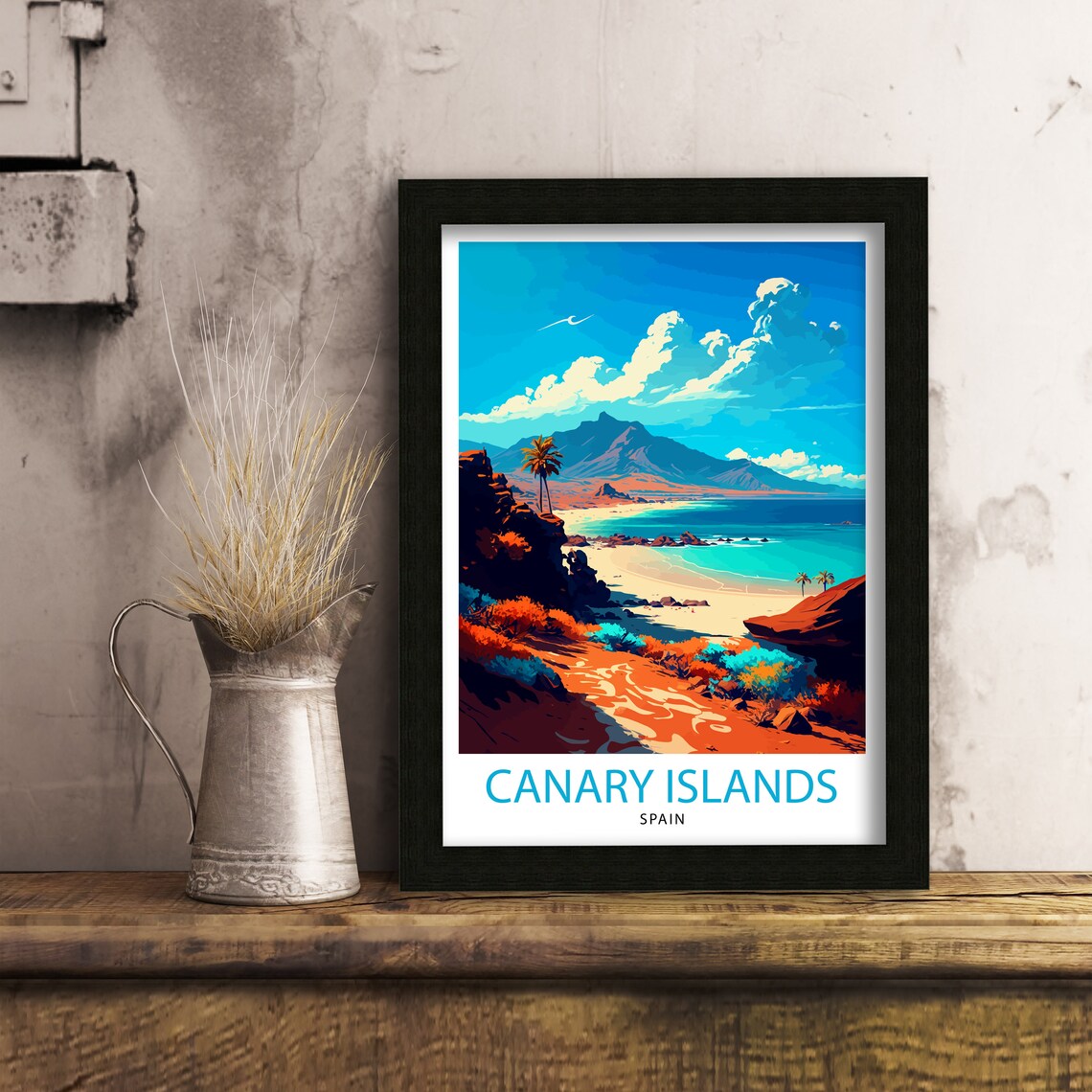 Canary Islands Travel Poster, Spain Travel Decor - Image 3