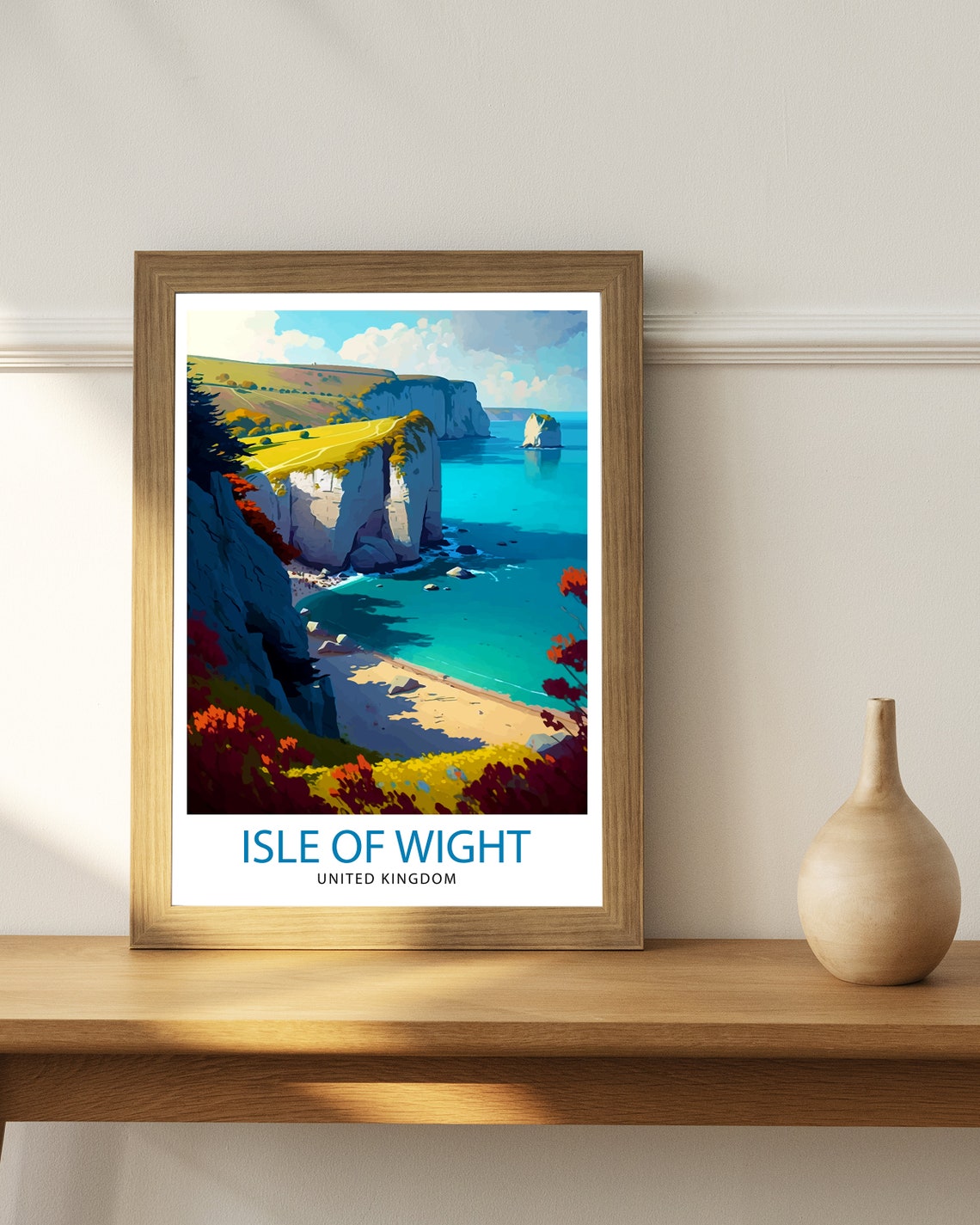 Isle Of Wight Travel Print Isle Of Wight Wall Decor Isle Of Wight Poster Isle Of Wight Illustration Travel Prints Isle Of Wight Art Print - Image 2