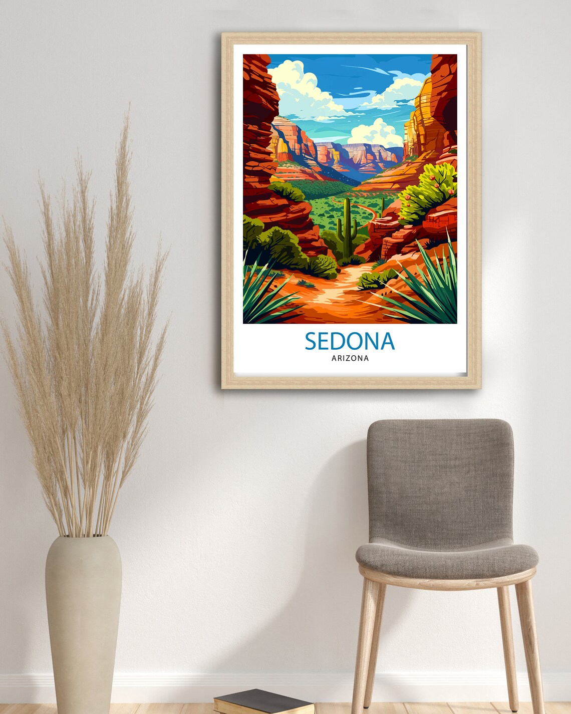 Sedona Arizona Red Rock Southwest Desert Canyon Travel Poster - Image 2