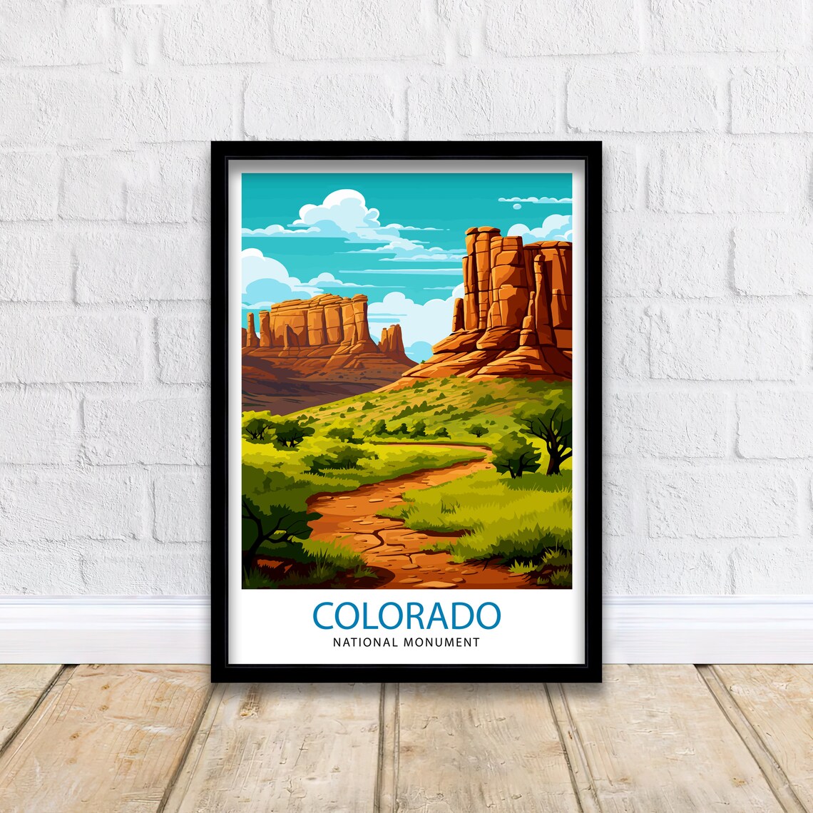 Colorado National Monument Travel Print Colorado Wall Decor National Park Poster Colorado Landscape Print Rocky Mountain Travel Art - Image 2