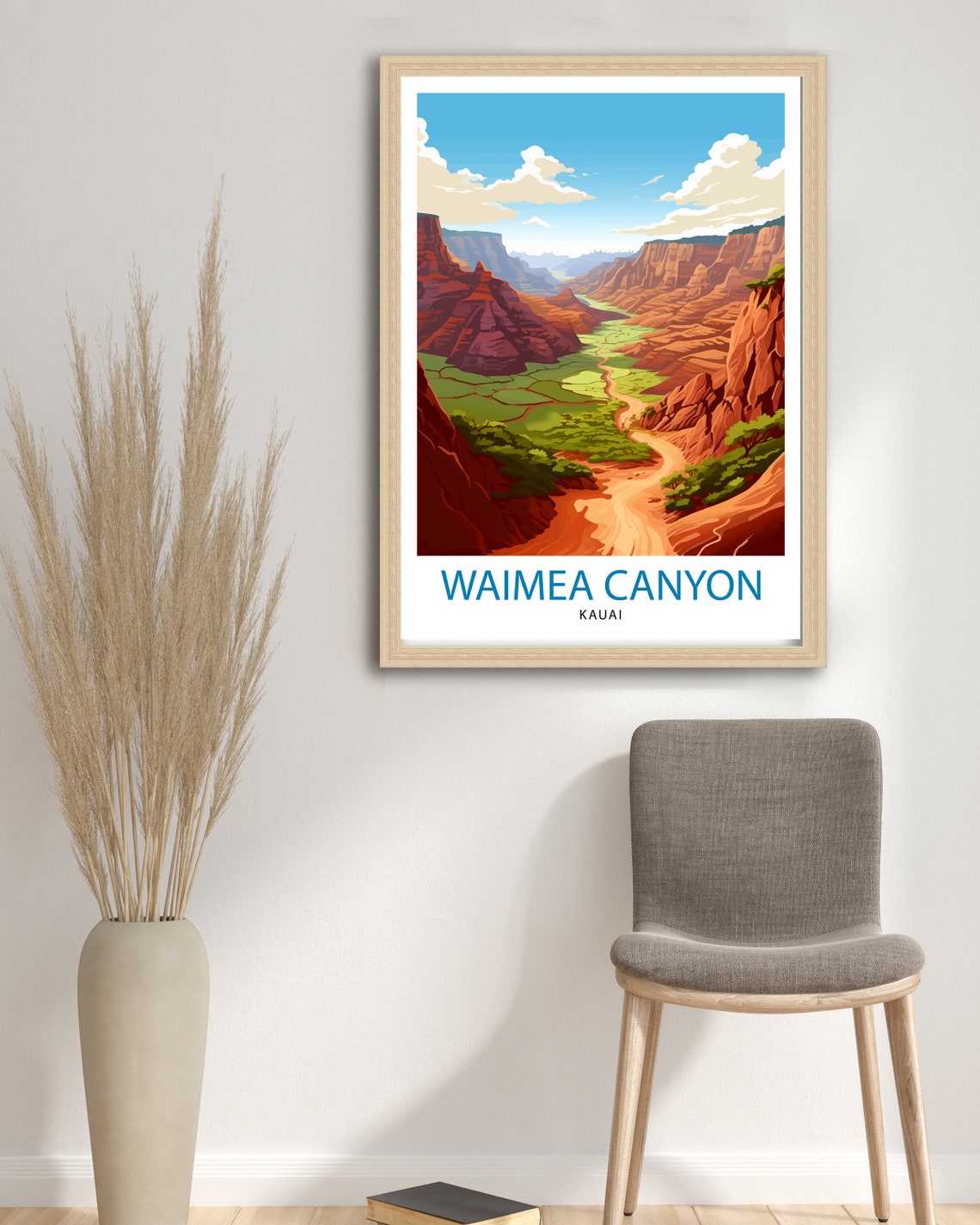 Waimea Canyon Kauai Travel Print Waimea Canyon Wall Decor Kauai Travel Poster Hawaii Travel Prints Waimea Canyon Art Print Kauai - Image 3