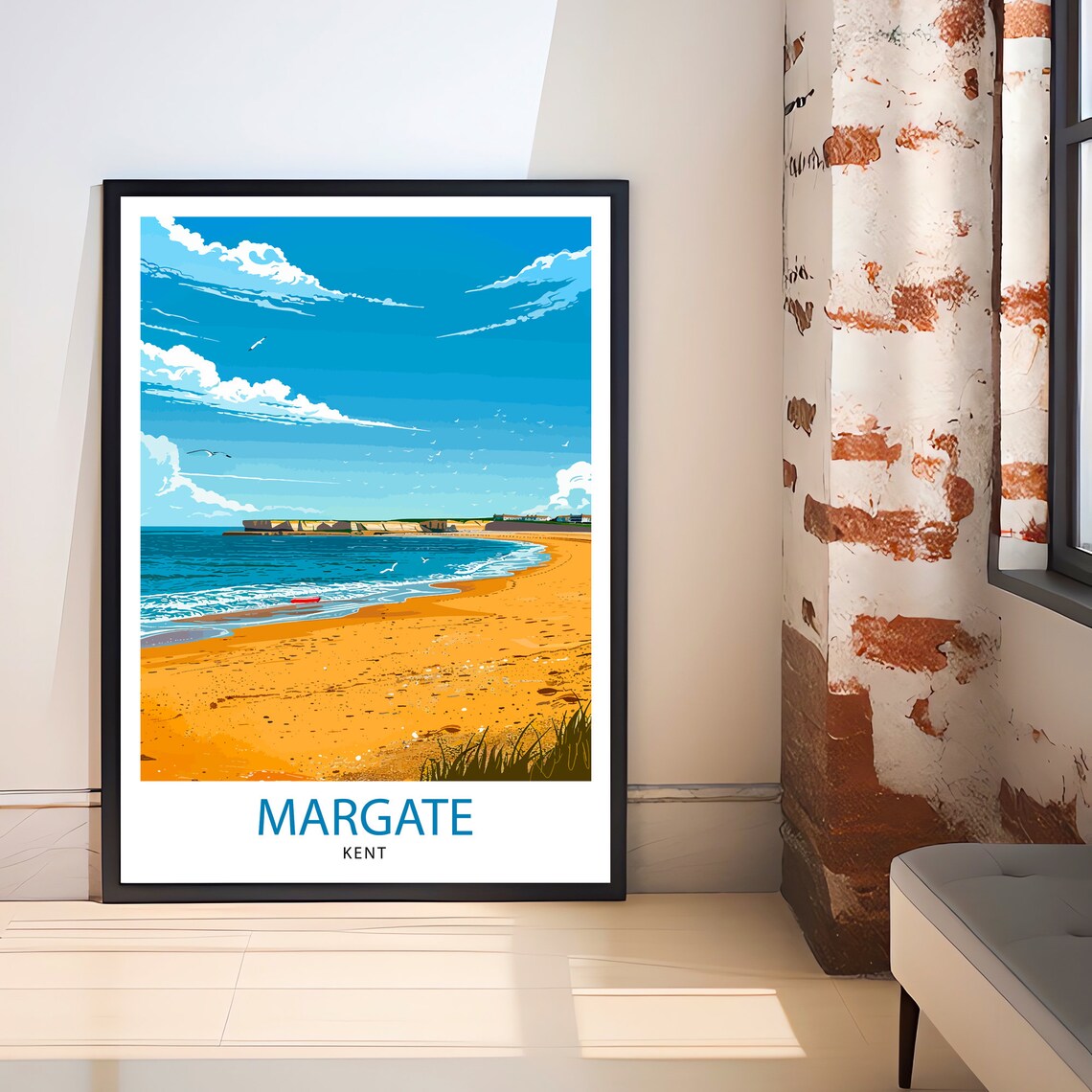 Margate Kent Beach Golden Sand Seaside Vintage Travel Poster - Image 3