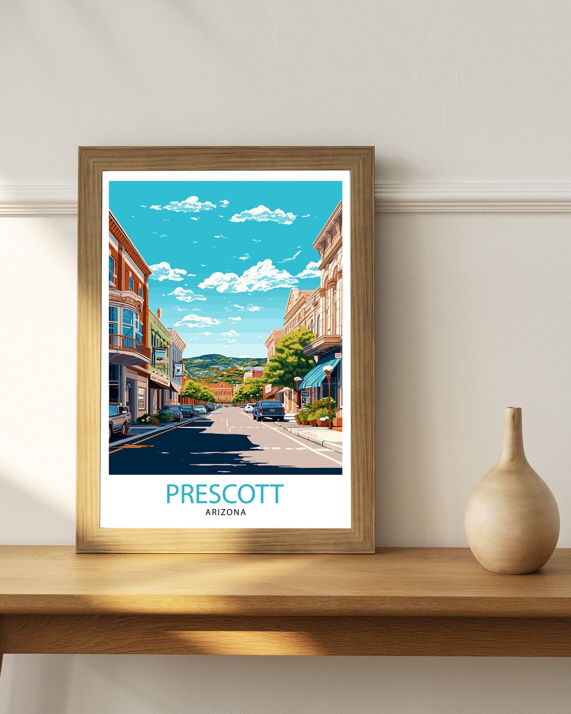 Prescott Arizona Travel Poster, Home Decor Illustration - Image 2