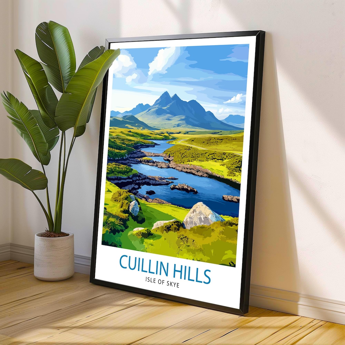 Cuillin Hills Scotland Travel Poster, Scottish Highlands - Image 2