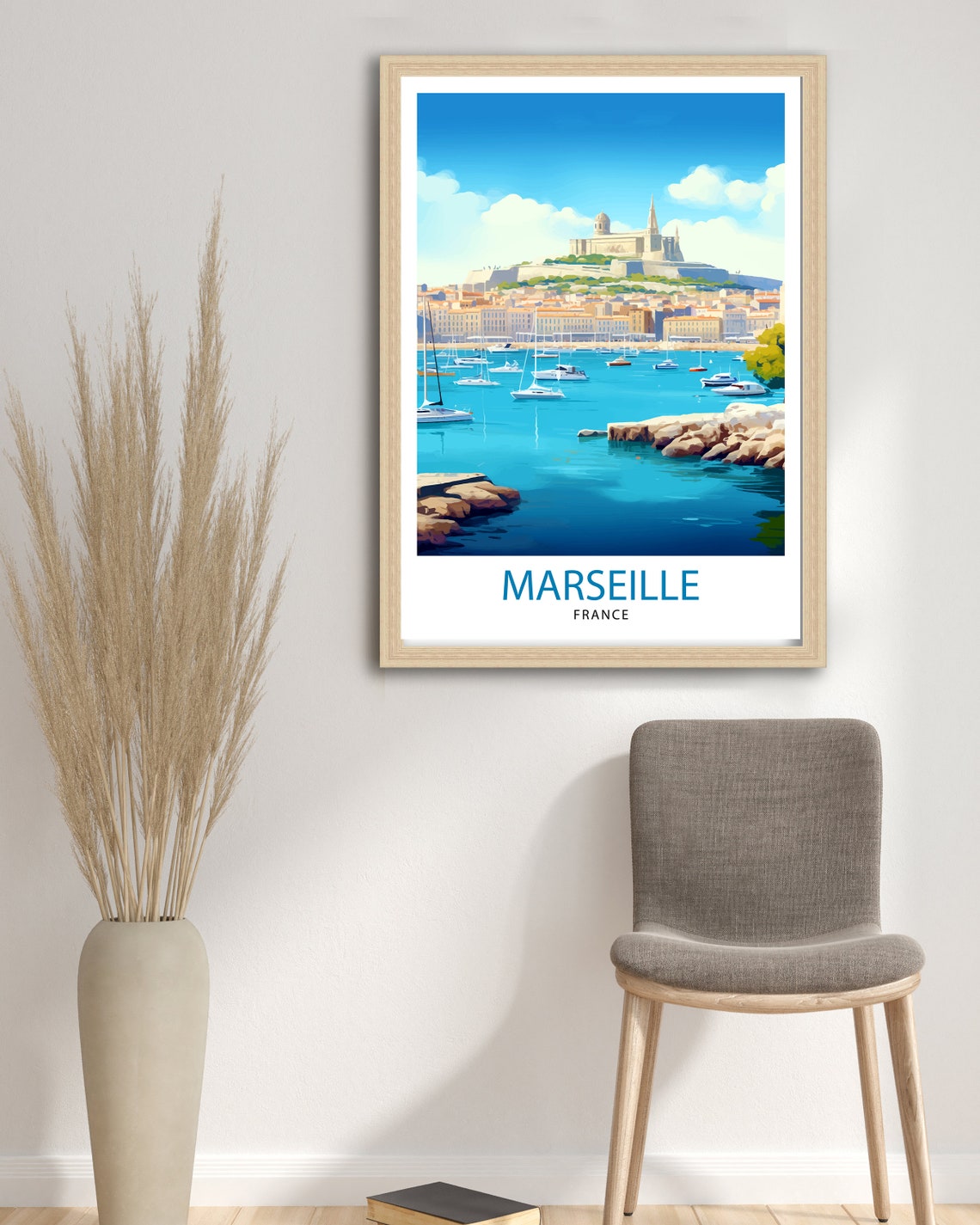 Marseille France Travel Print Marseille Wall Decor Marseille Poster France Travel Prints Marseille Art Print Marseille Illustration - Image 3