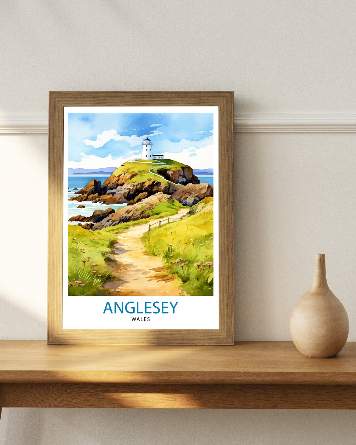 Anglesey Wales Travel Poster, Travel Print - Image 2