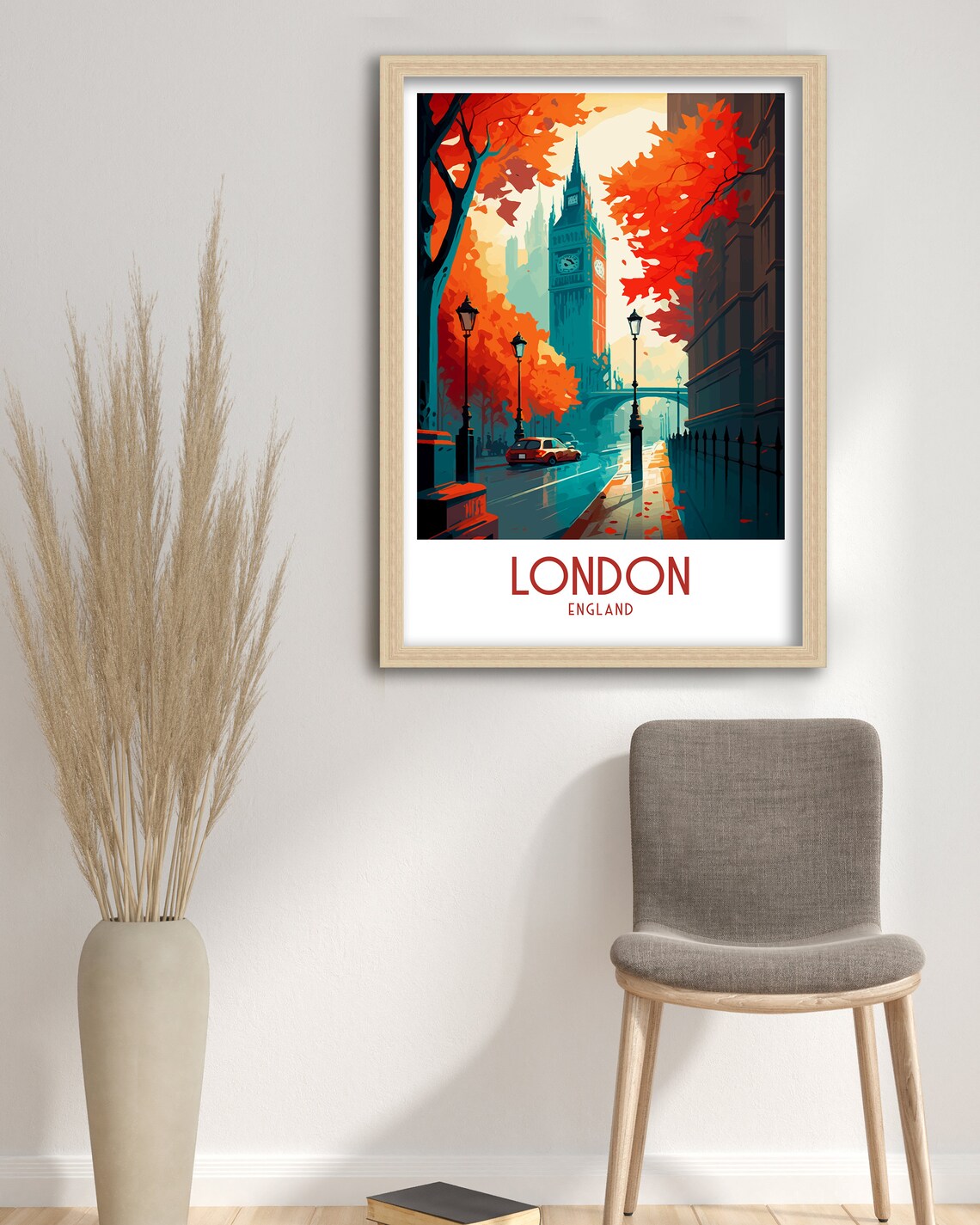London Travel Poster, UK Home Decor Wall Art - Image 3
