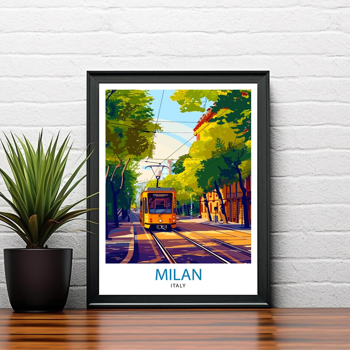 Milan Italy Travel Poster, Milan Wall Decor - Image 2