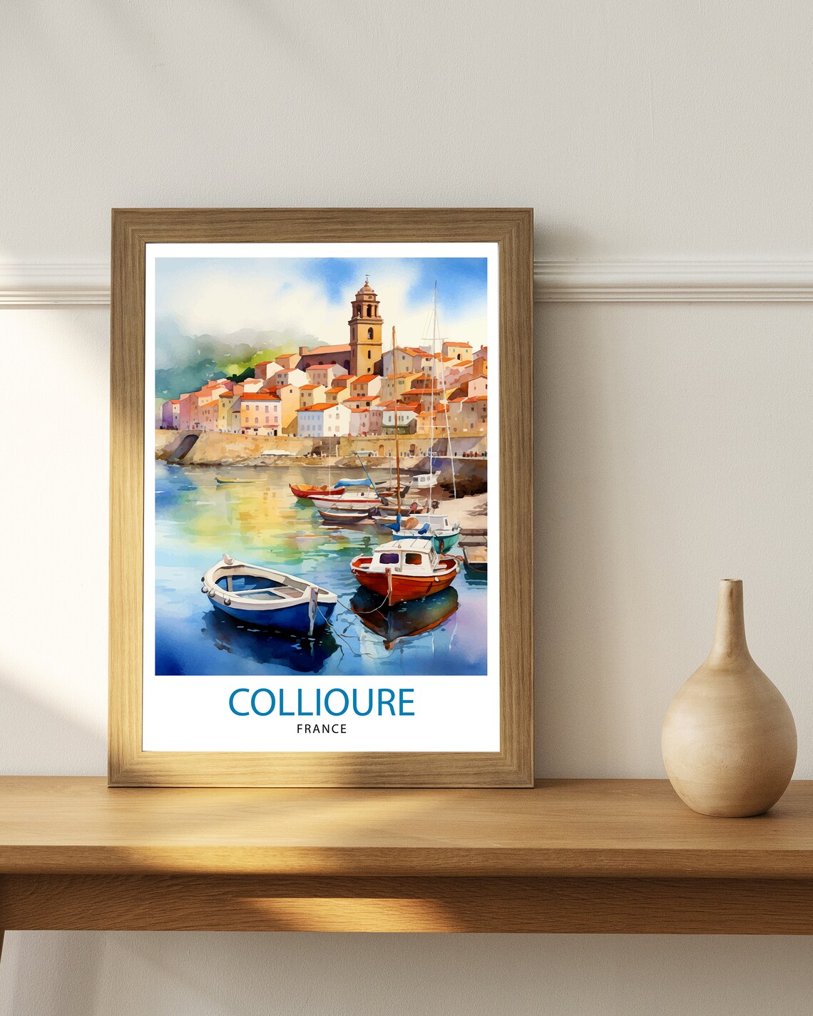 Collioure France Travel Poster, Europe Wall Decor - Image 2