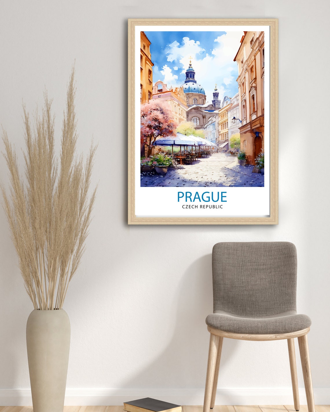 Prague Czech Republic Old Town Square Cafe Travel Beautiful Poster - Image 3