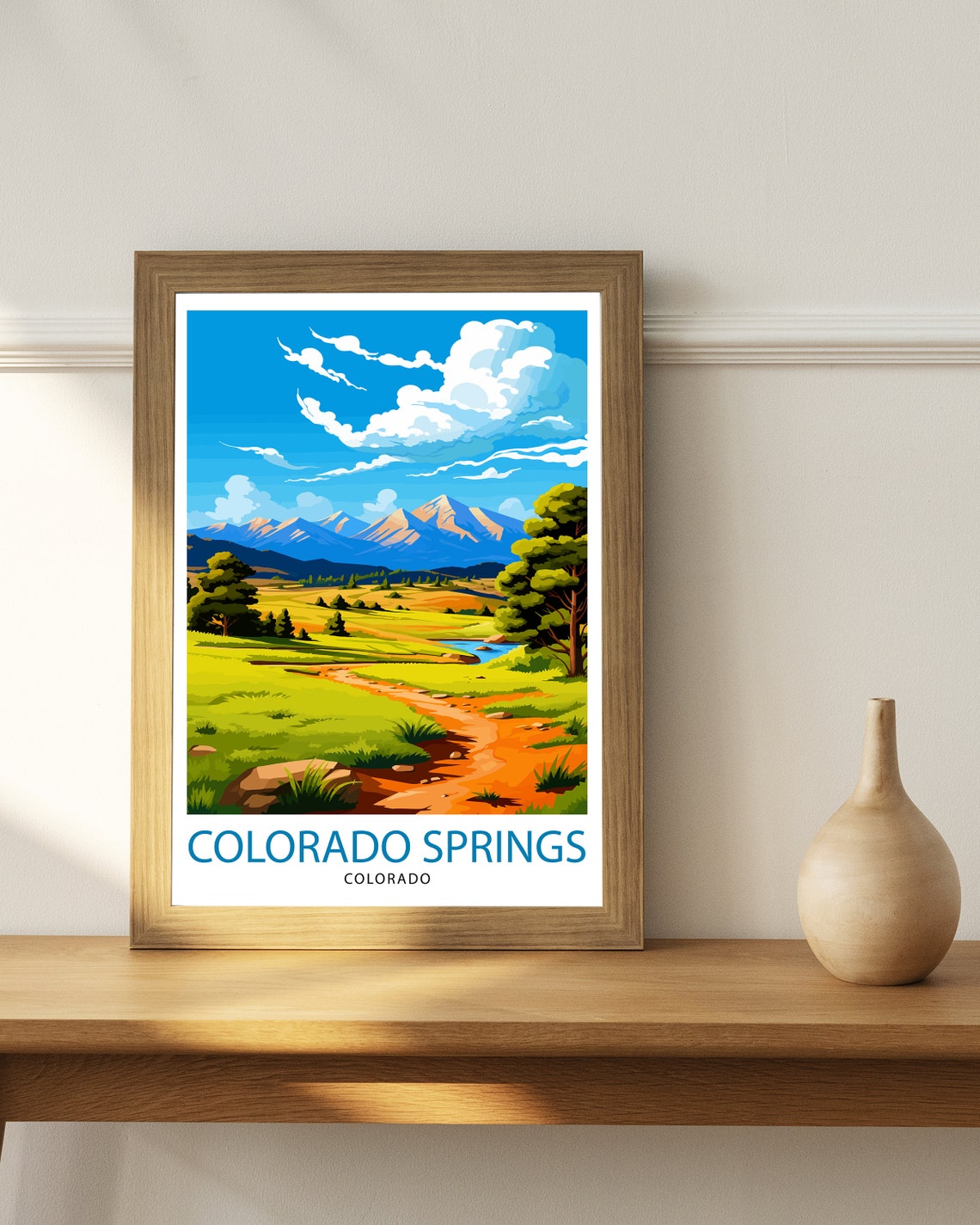 Colorado Springs Colorado Rocky Mountain Meadow Trail Scenic Poster - Image 3