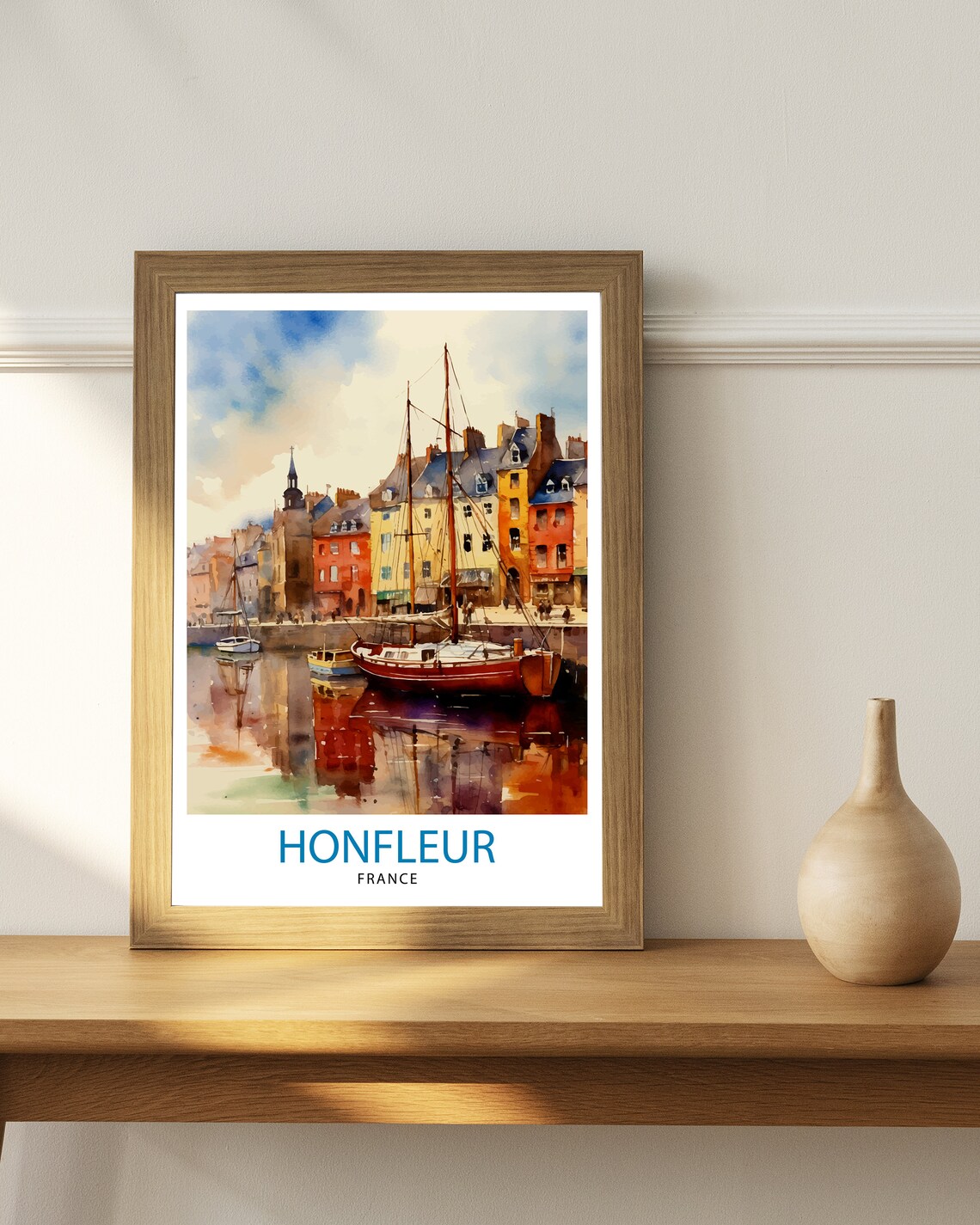 Honfleur France Travel Poster, European Wall Decor - Image 2