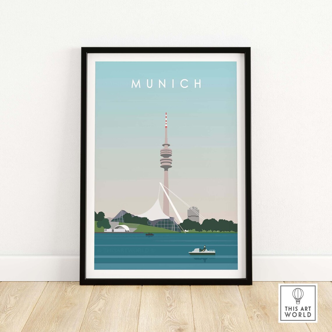 Munich Travel Poster, Bavaria Wall Art Print