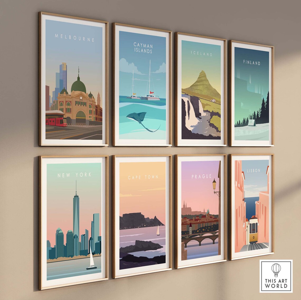 Melbourne Australia Travel Poster Art Print - Image 3