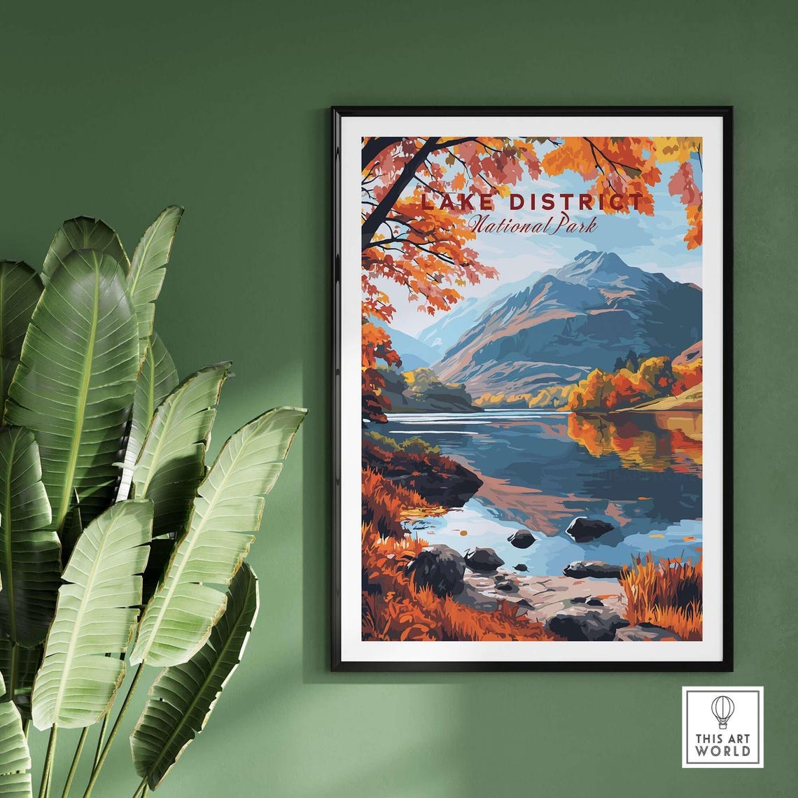 Lake District Travel Poster, Cumbria England - Image 2