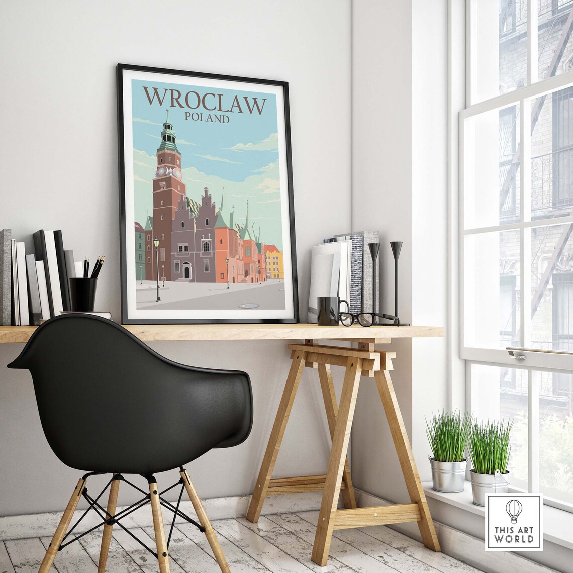 Wroclaw Vintage Travel Poster, Poland Wall Art - Image 4