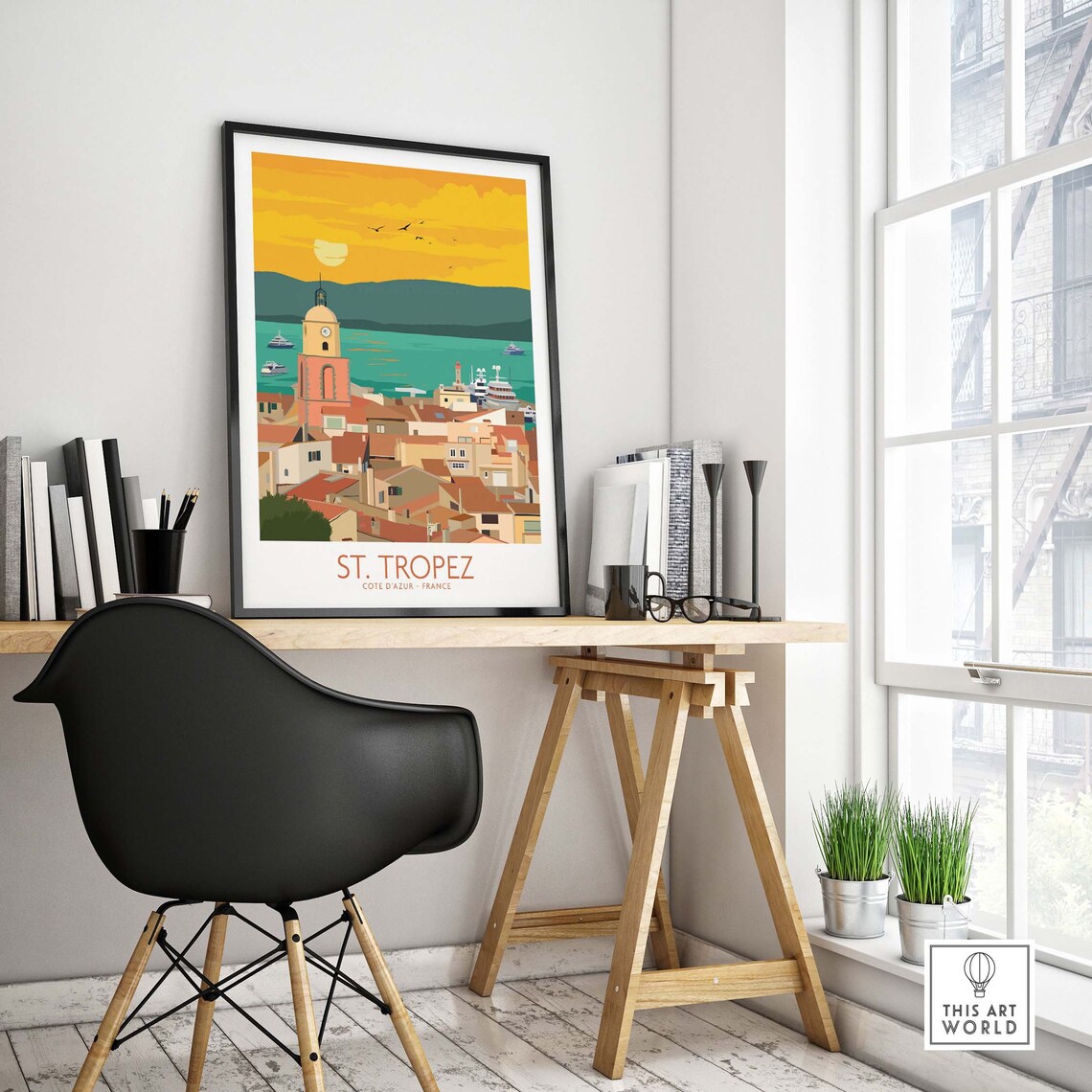 St Tropez French Riviera Travel Poster Print - Image 4