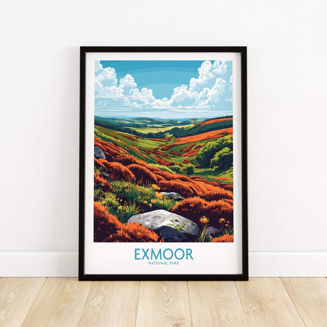 Exmoor Travel Poster, National Park Illustration - Image 5