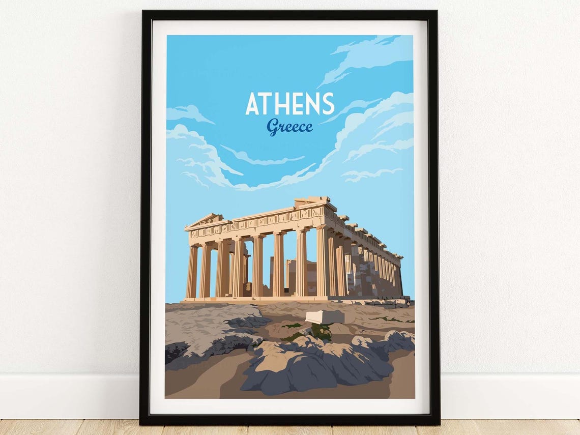 Athens Greece Wall Gift Poster Print