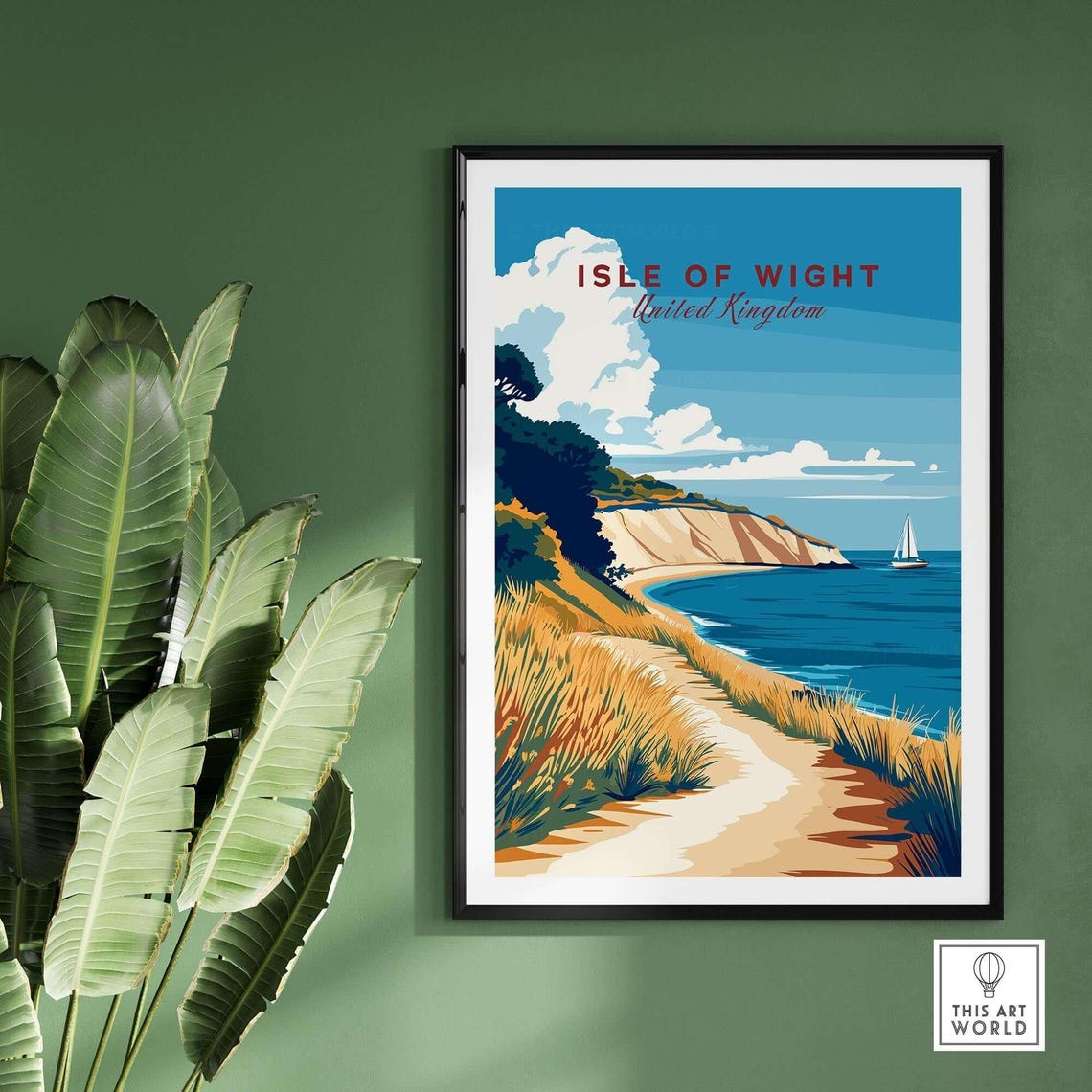 Isle Of Wight England Travel Poster, Illustration - Image 2