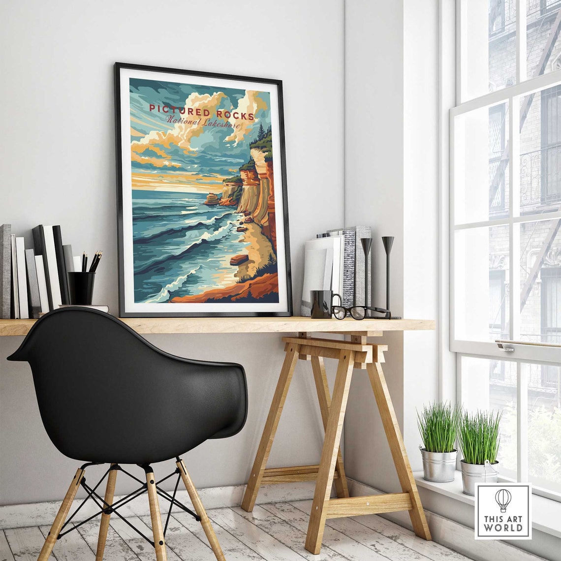 Pictured Rocks National Lakeshore Sandstone Cliffs Travel Poster - Image 4