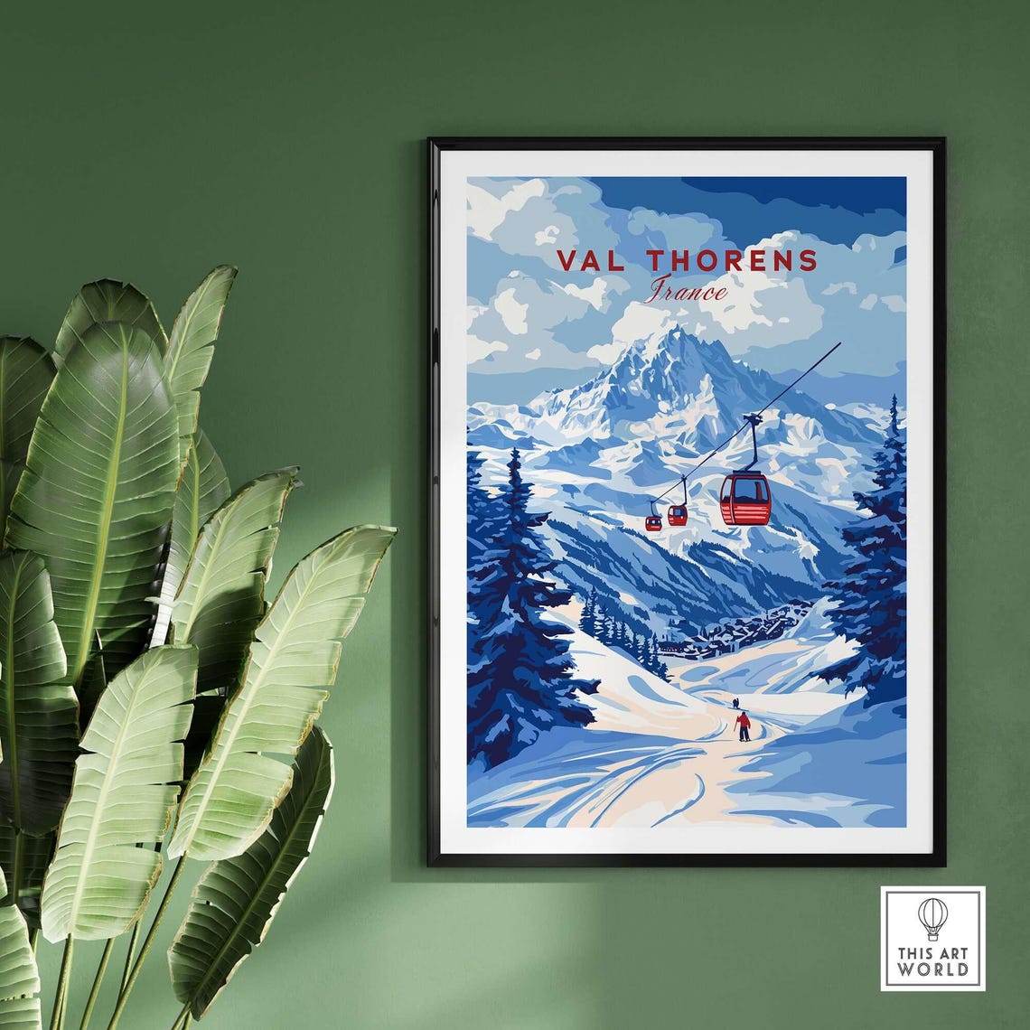 Val Thorens Winter Sports Poster, French Alps - Image 2