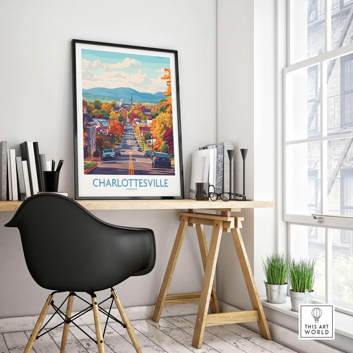 Charlottesville Virginia - Street View Poster - Image 4