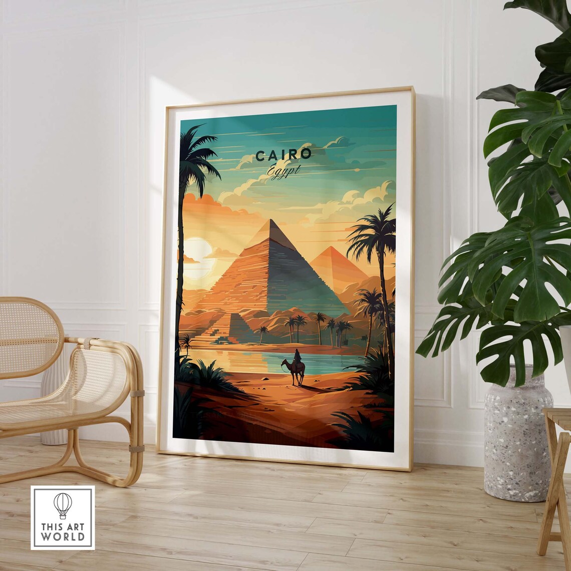 Cairo Travel Poster, World & Cultural Art - Image 3