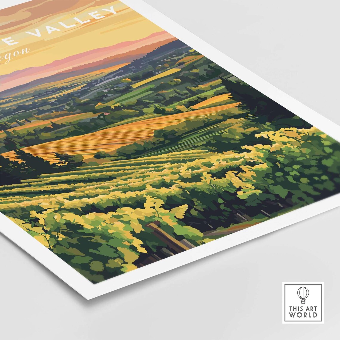 Willamette Valley Wine Country Gift Illustration - Image 5