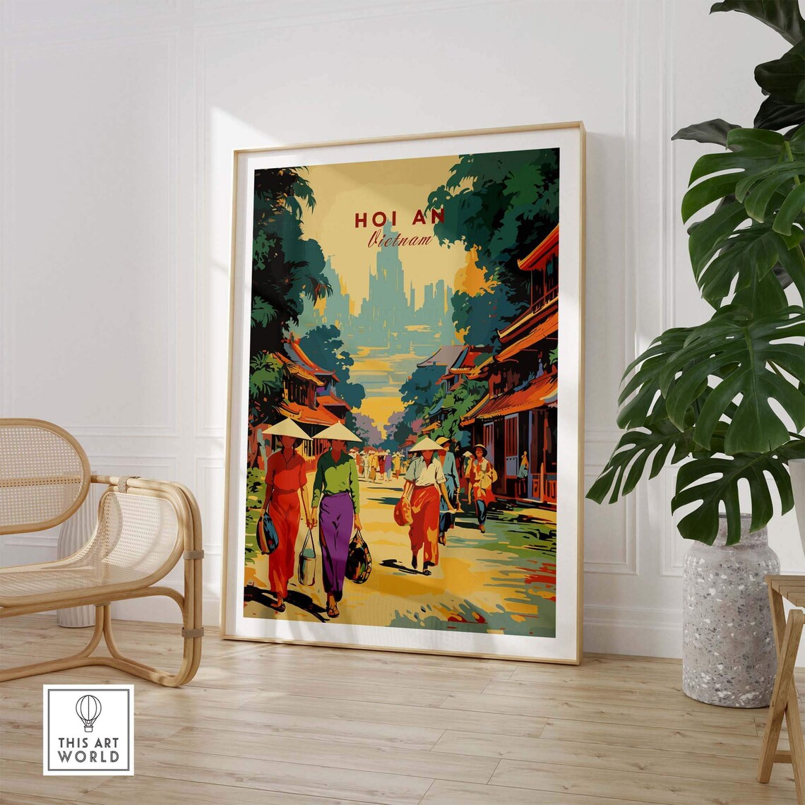 Hoi An Vietnam Old Town Street Market Lantern Day Travel Poster - Image 2