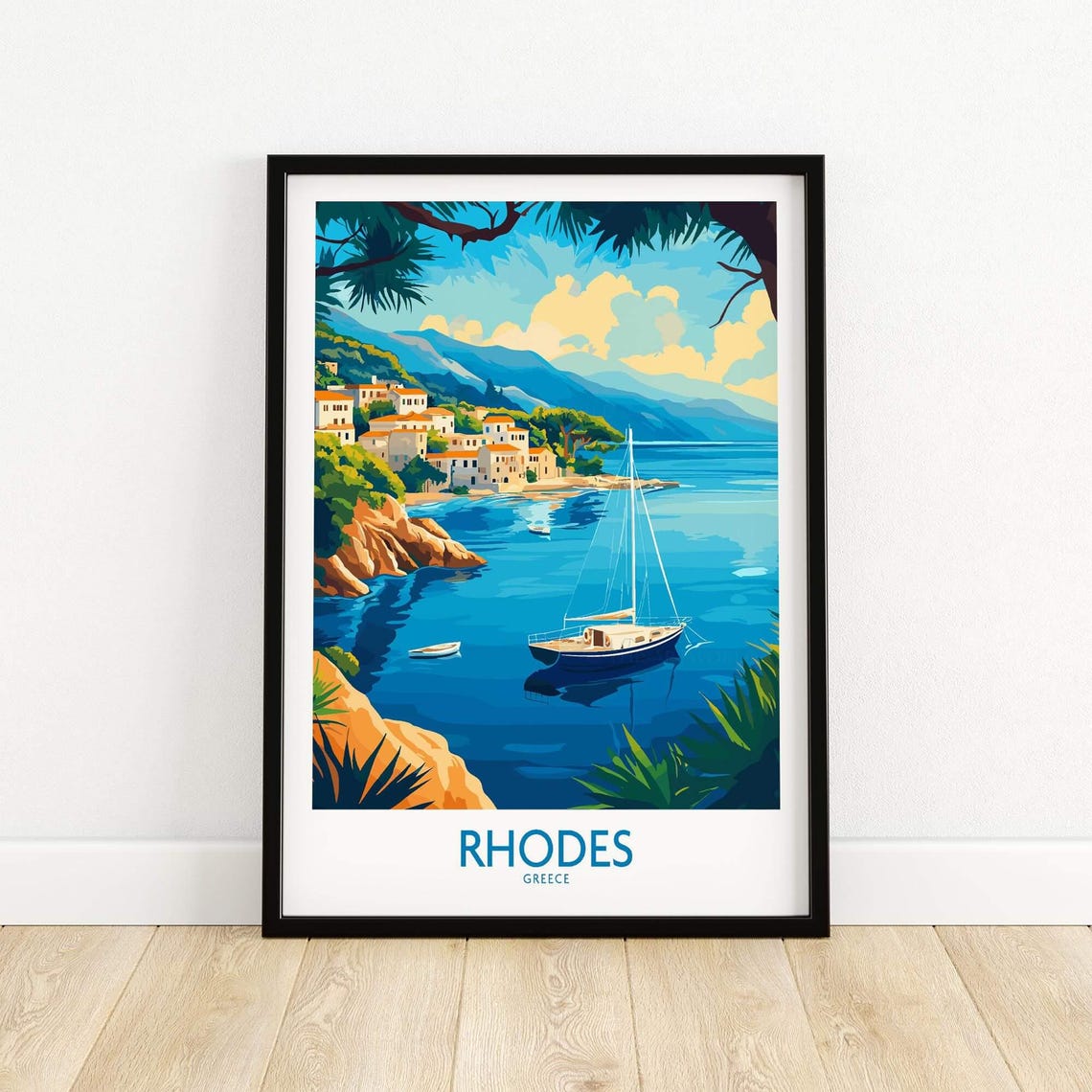 Rhodes Travel Poster, Greece Illustration - Image 5