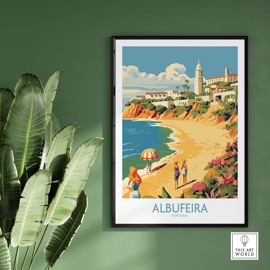 Albufeira Portugal Travel Poster, Europe Wall Art - Image 2