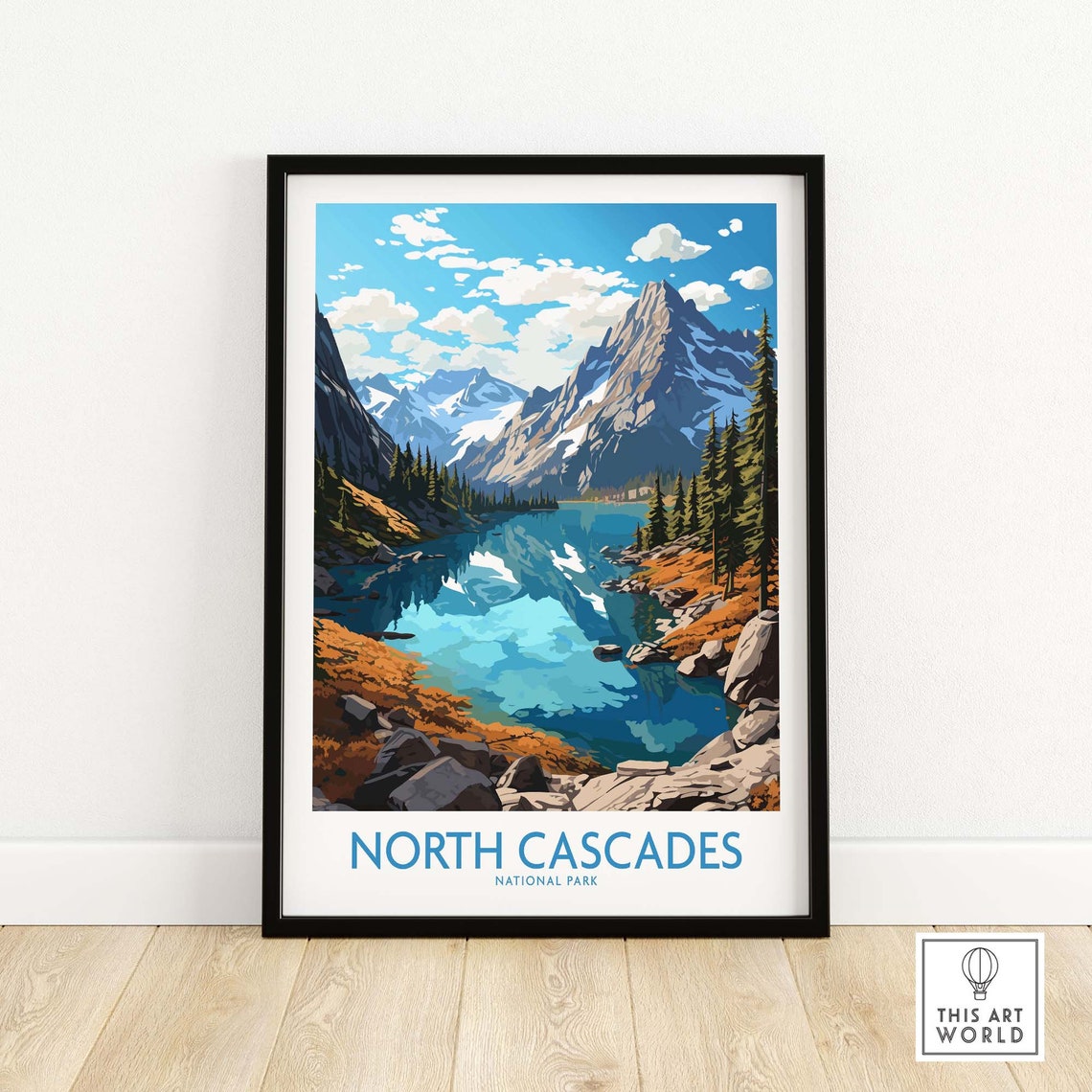 North Cascades National Park Alpine Lake Peak Reflection Poster