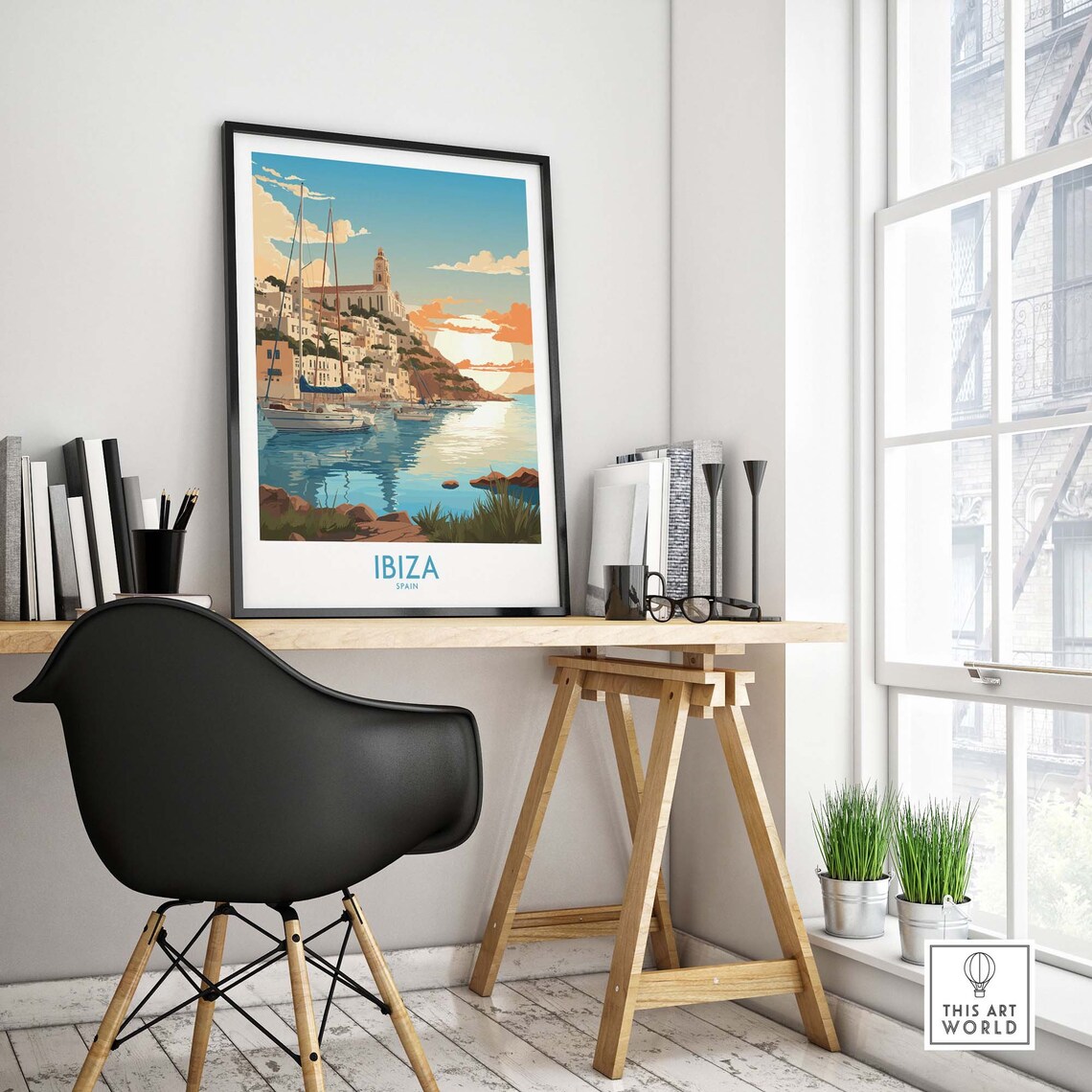 Ibiza Modern Spain Travel Poster, Art Print - Image 4